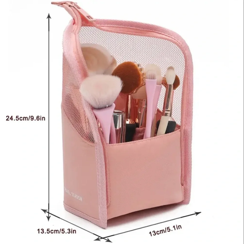 High Capacity Stand-Up Makeup Brush Organizer Bag - Cosmetic Case (NEW)